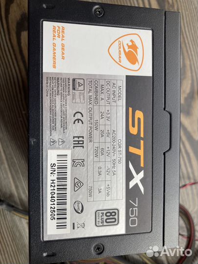 Блок питания для пк 750w Cougar STX