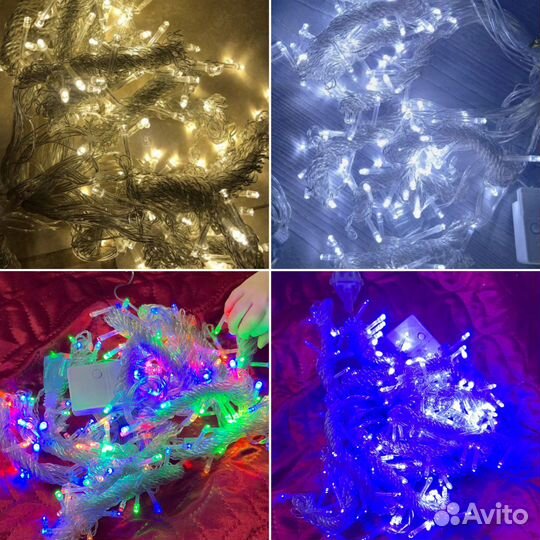 Гирлянда штора 3*3м + удлинитель