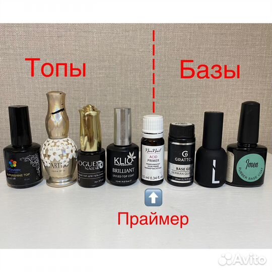 Топ, база, праймер для ногтей