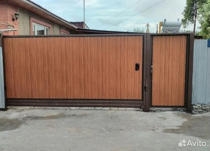 Откатные ворота свое производство