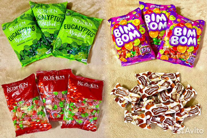 Кислинки и Шипучки Рошен Roshen большой выбор