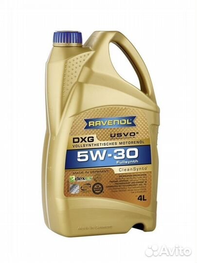 Моторное масло ravenol DXG 5W30 4л