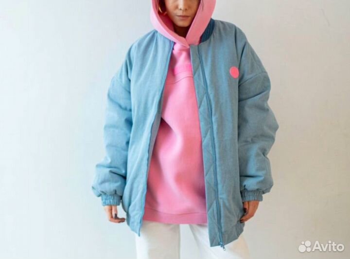 Джинсовый бомбер