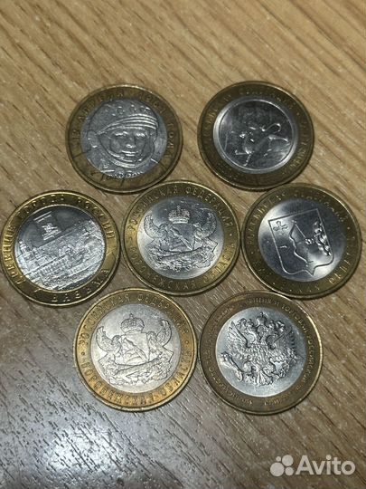 Коллекционные монеты 5 и 10 рублей и копейки СССР