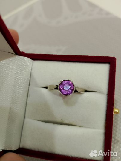 Кольцо серебро 875 с Александритом