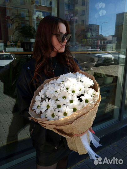 Букет цветов из хризантем Доставка букетов