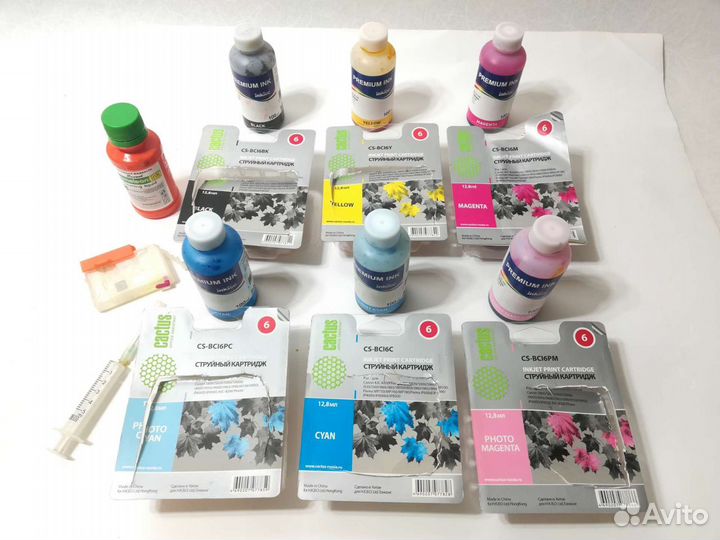 Фотопринтер струйный Canon i905D +картриджи+краска
