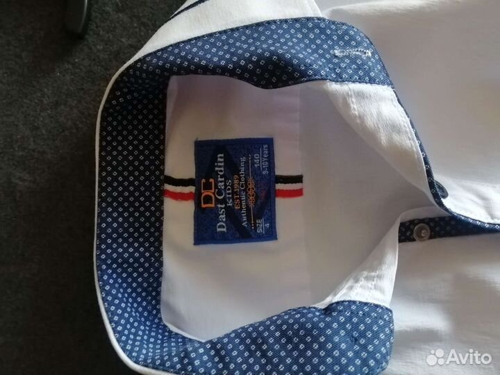 Рубашка белая для мальчика 140