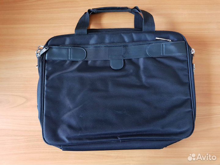 Сумка портфель для ноутбука, деловая, черная