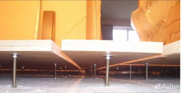 Новый пол. Регулируемый пол. Убрать скрип. Стяжка