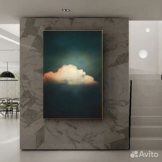 Абстрактная картина в интерьер Современный пейзаж