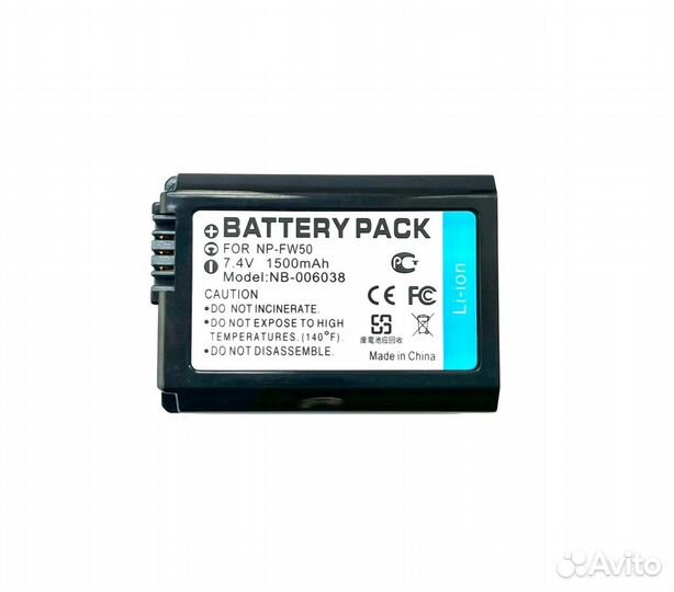Аккумулятор Sony Alpha A7 NP-FW50 7,4V 1500mAh