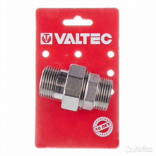 Американка прямая Valtec (VTr.728.N.0006) 1 нр(ш) х 1 нр(ш) латунная