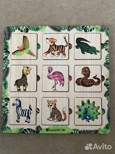 Пазлы вкладыши деревянные