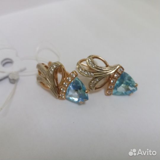 Серьги золото 585 пробы