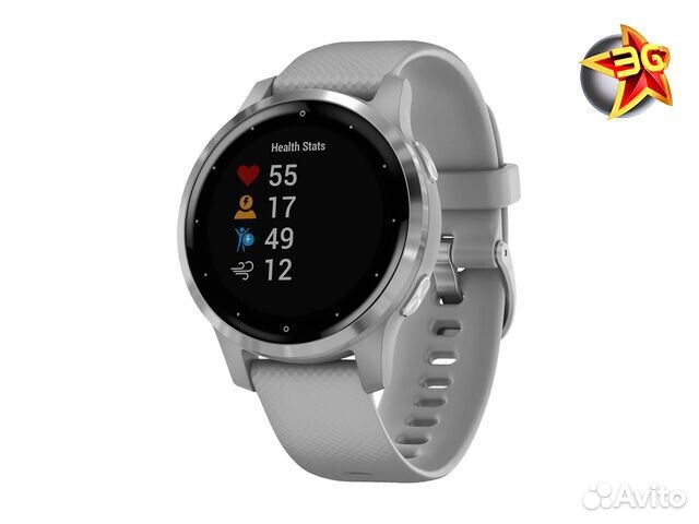 Часы Garmin Vivoactive 4S Gray/Silver 010-02172-04