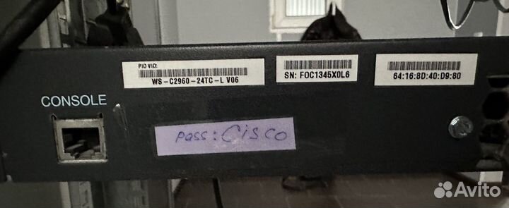 Коммутатор cisco WS-C2960-24TC бу