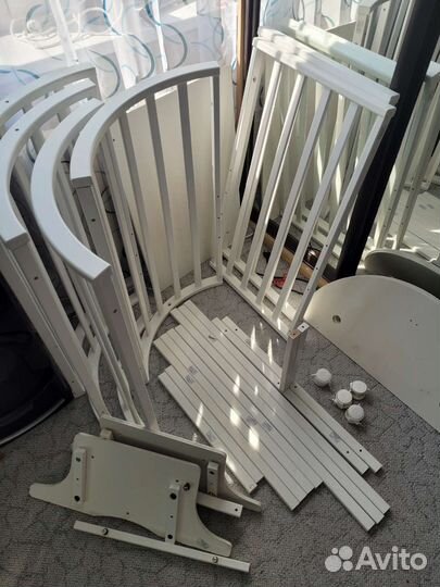 Кроватка трансформер круглая/овальная