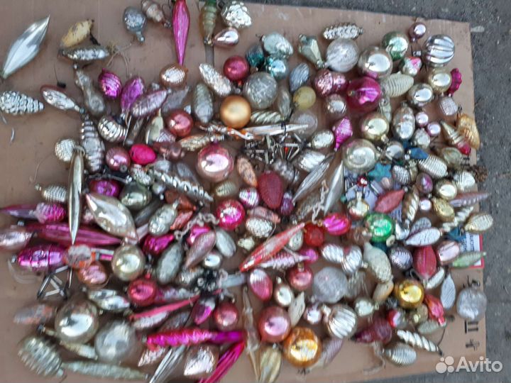 Елочные игрушки стекло СССР