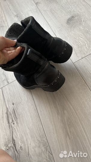 Ботинки для девочки натуральная замша и кожа