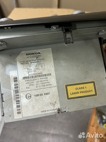 Штатная магнитола Хонда Сивик