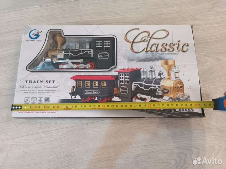 Игрушка железная дорога свет, звук, дым