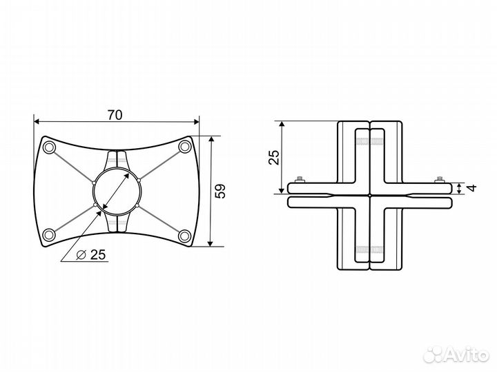 Держатель двухсторонний