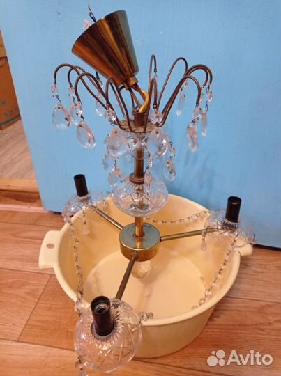 Люстра хрустальная времён СССР винтаж