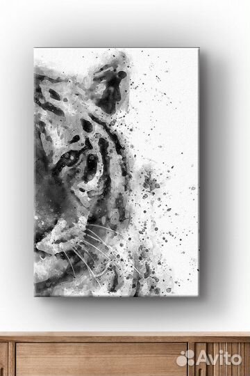 Стильная картина маслом ручная работа Тигр