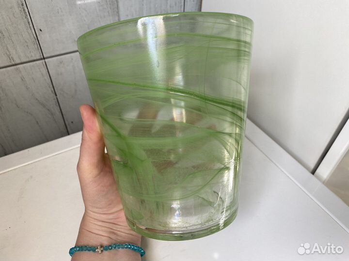 Цветочный горшок стеклянный