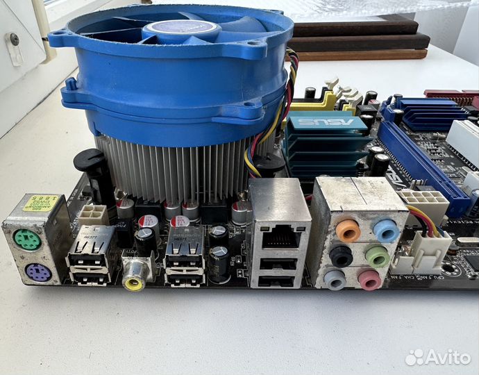 Материнская плата LGA 775 + проц Q6600+память 4Гб