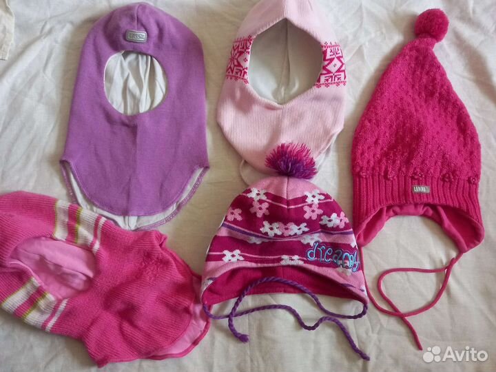 Шапка шлем на девочек с 2 до 5 лет