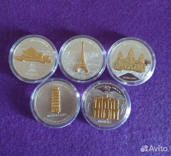 Монеты 3D памятники архитектуры, 1 унция