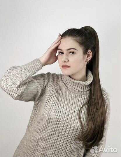 Шиньон накладной хвост Maya hair темно-русый