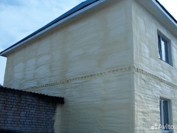 Утепление фасада стен пенополиуретаном пеной ППУ