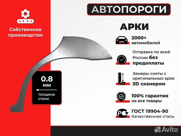 Ремкомплект арок ремонтных Daewoo Lanos Седан