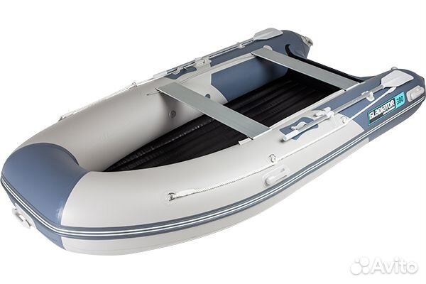 Лодка Gladiator E380PRO LT Светло-темно-серая