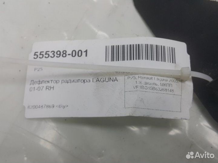 Дефлектор радиатора правый Renault Laguna