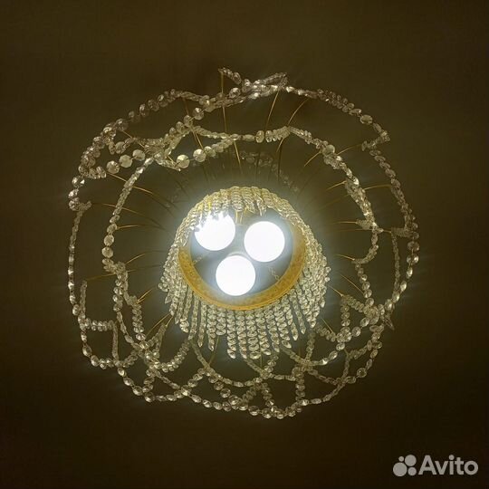 Люстра хрустальная Чехия бу