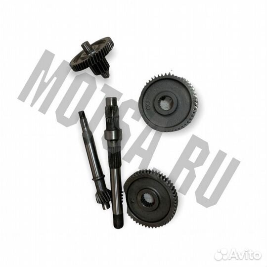 Шестерни редуктора с валами 139QMB (длинный вал)