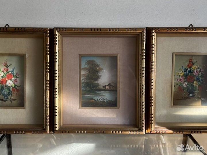 Картина/живопись 19.5х22.5 см винтаж. Италия