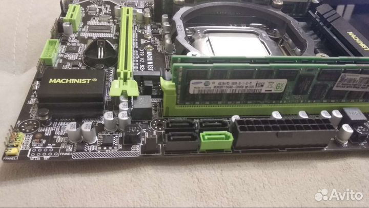 Мат. плата с процессором и памятью.8ядер 16 поток