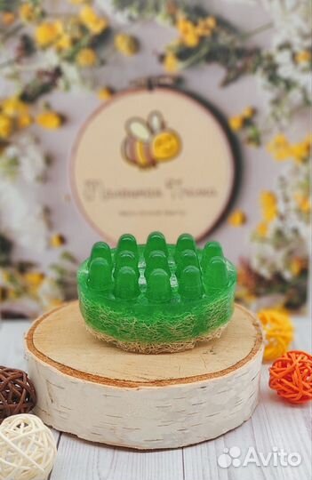 Мыло ручной работы с люфой 