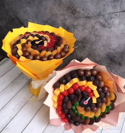 Букеты из сухофруктов, букеты из орехов