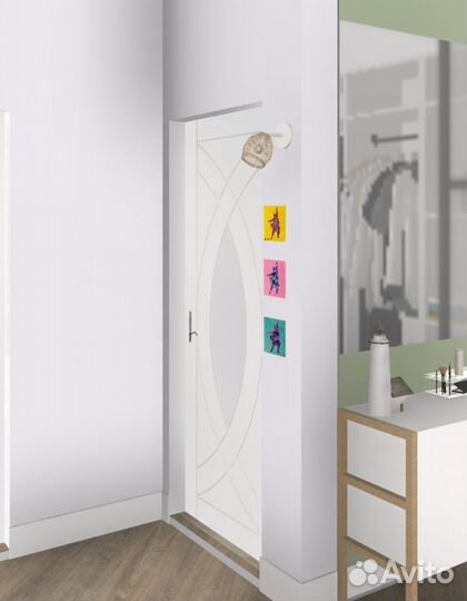 Картина на холсте балерина поп-арт 15/15 см