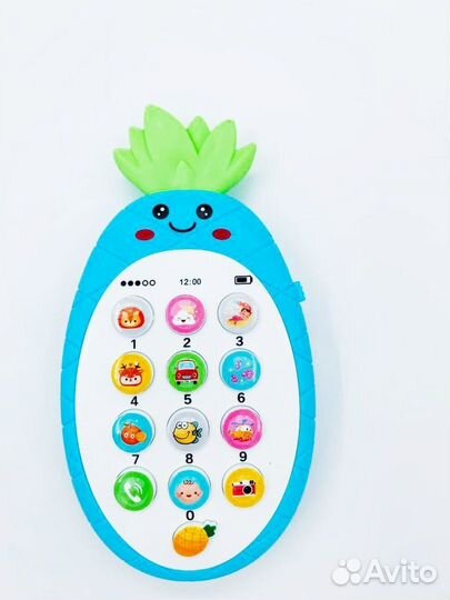 Музыкальный,обучающий телефон для детей,ананасик