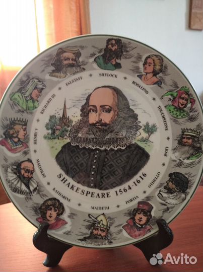 Тарелка. Фарфор. Шекспир
