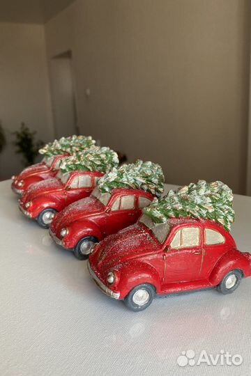 Машина новый год елка гипс