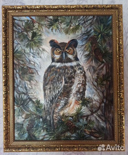 Картина маслом Сова
