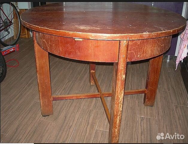 Круглый стол 106х106 СССР, высота 80 см купить в Санкт-Петербурге ...